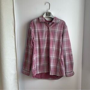 Wind River No Fly Zone Pink Plaid Button-up Shirt Mosquito&tick Repellent size M